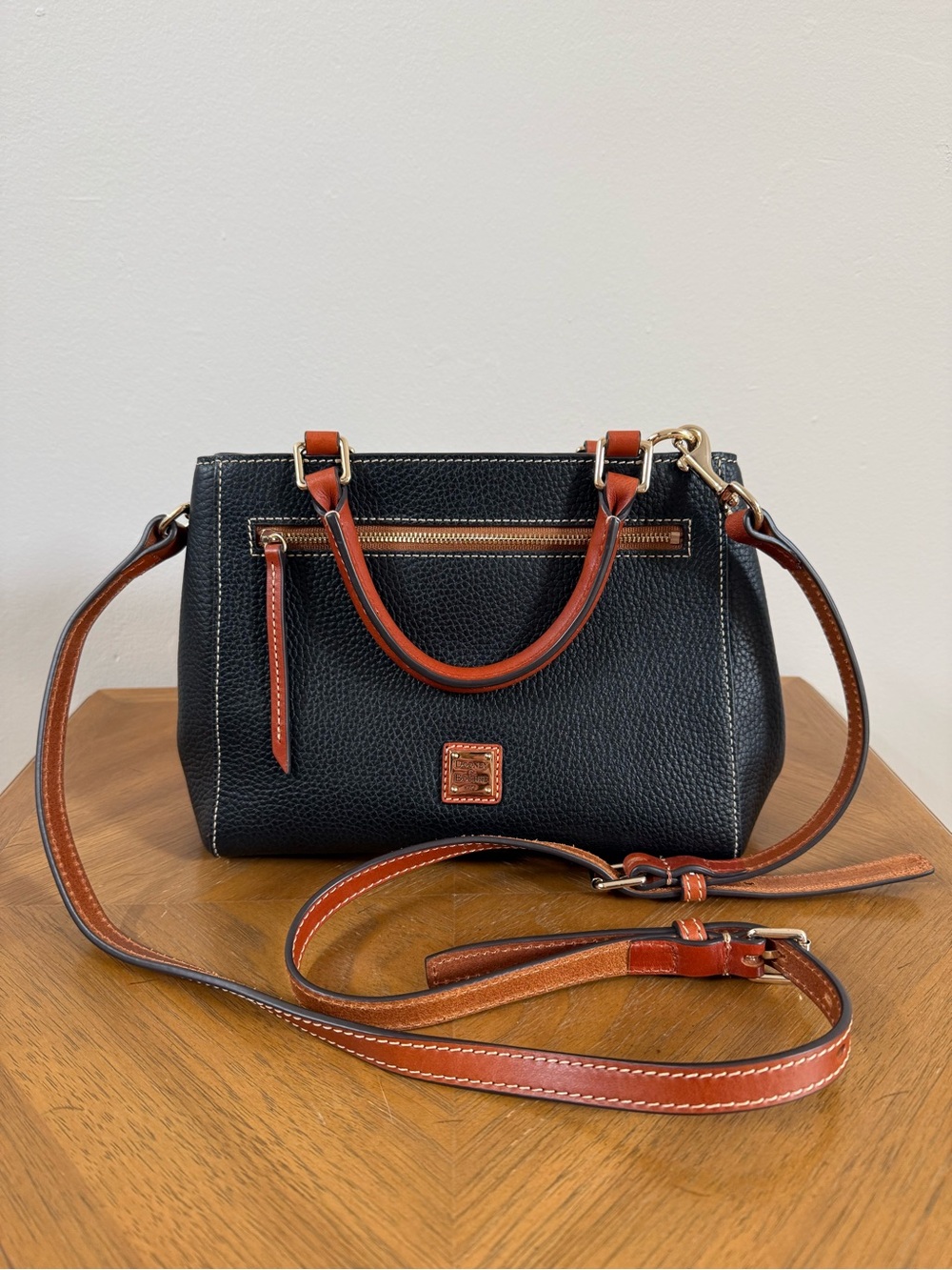Dooney & Bourke Black Pebble Grain Satchel